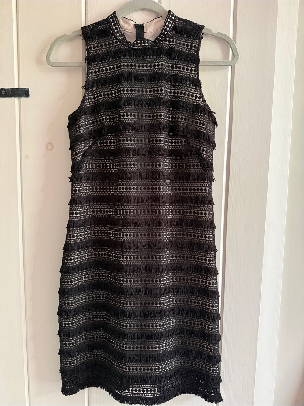 J.crew  Black Lace Overlay Shift Dress with adorable movement - knee lengt